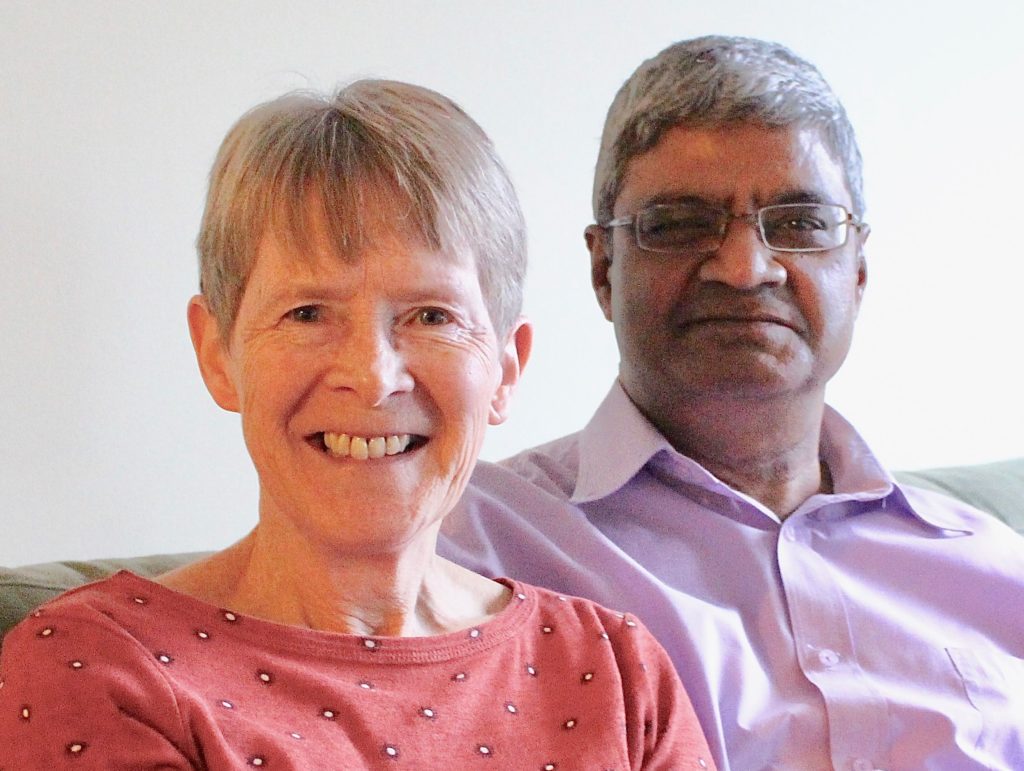 Mannie and Lynn are smiling at the camera in their MMHS home